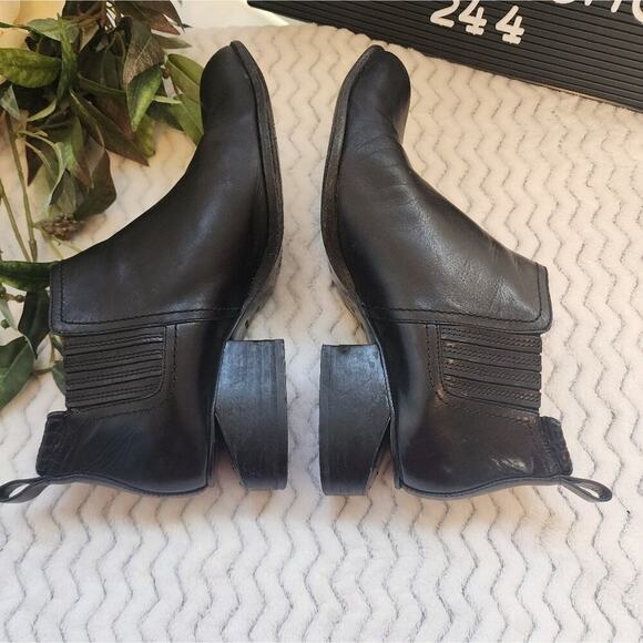 ALEXANDER WANG BLACK LEATHER KORI CUT OUT BLACK BOOTIE SIZE 40 (9.5) - Picture 7 of 10